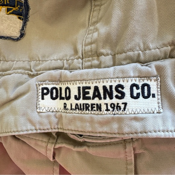 Ralph Lauren cargo firefighter tan canvas shorts P-Wing patches Men 30 waist - Picture 16 of 16